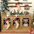 DearHouse Christmas Candle Holder Centerpiece, Pine Cones and Red Gold Berry Table Centerpiece with 3 Candle Holders Table Accent Centerpiece for Festival Home Decoration22 x10 x5(L x W x H)