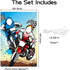 PANTIDE Motocross Photo Door Banner Backdrop Props, Large Satin Photo Background Face Photography Banner Decor Dirt Bike Theme Party Favor Supply Decorations Funny Party Games for Kids, 59 x 39 Inch