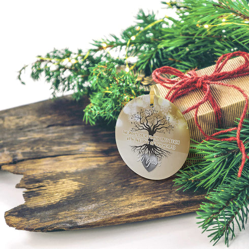 50th Anniversary Wedding Ornament 2022 for Couple,50 Years as Mr and Mrs,Wedding for Fifty Years,Ceramic Ornament for 50th Husband&Wife Married Decoration with Ribbon,Gift Box (2.9")