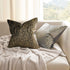 Phantoscope Pack of 2 Sparkling Velvet Decorative Throw Pillow Covers Soft Gold Glitter Square Cushion Cover Pillowcase for Couch Bed and Chair, Grey, 18 x 18 inches, 45 x 45 cm