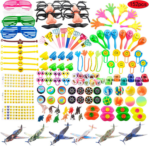 Kissdream 152 Pcs Party Toys Assortment for Kids Birthday Party Favors Carnival Prizes Box Goodie Bag Fillers Classroom Rewards Assorted Pinata Fillers,Bulk ToysTreasure Box for Boys and Girls