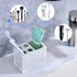 Resin Toothbrush Holder in JINCROP, 5 Slots Hygienic Toothbrush Bathroom Storage Stand Dispenser Organizer Set for Toothbrushes, Make-up Brushes and More, (Ink White)
