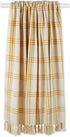 DII Modern Farmhouse Plaid Collection Cotton Fringe Throw Blanket, 50x60, White/Honey Gold