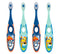 Jordan* Step 2 Kids Toothbrush, 3-5 Years, Soft Bristles, BPA Free (4 Pack) Blue & Green