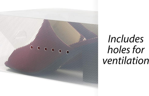 Whitmor Clear Vue Women's Shoe Box, Set of 4, White, 4 Count