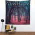 Shrahala Stranger Red Forest Tapestry, Mystic Green Moonlight Wall Hanging Large Tapestry Psychedelic Tapestry Decorations Bedroom Living Room Dorm(59.1 x 59.1 Inches, Red Forest)