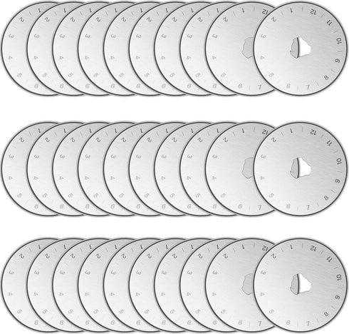 30 Pieces 45 mm Rotary Cutter Blade Round Quilting Blades Rotary Replacement Cutting Blade Sewing Cutter Blade for Quilting, Stitching, Patchwork, Crafts and Sewing