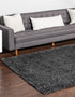 Unique Loom Davos Collection Modern Luxuriously Soft & Cozy Shag Area Rug, 2 ft 2 in x 3 ft, Peppercorn