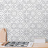 WALPLUS 24pcs 6" Peel and Stick Tiles Stickers Tile Paint Backsplash Removable Waterproof Self-Adhesive Decals Vinyl Home Kitchen Bathroom Decor (Andalu Light Grey)