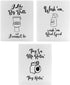 Decorae Wooden Funny Bathroom Signs (Set of 3); Cute Humorous Wall Art Each 10 x 8 Inches