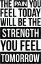 My Vinyl Story | The Pain You Feel Today Will Be The Strength You Feel Tomorrow | Motivational Large Gym Wall Decal Quote for Home Gym Workout Motivational Wall Art Fitness Decor Vinyl Removable Sticker