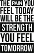 My Vinyl Story | The Pain You Feel Today Will Be The Strength You Feel Tomorrow | Motivational Large Gym Wall Decal Quote for Home Gym Workout Motivational Wall Art Fitness Decor Vinyl Removable Sticker