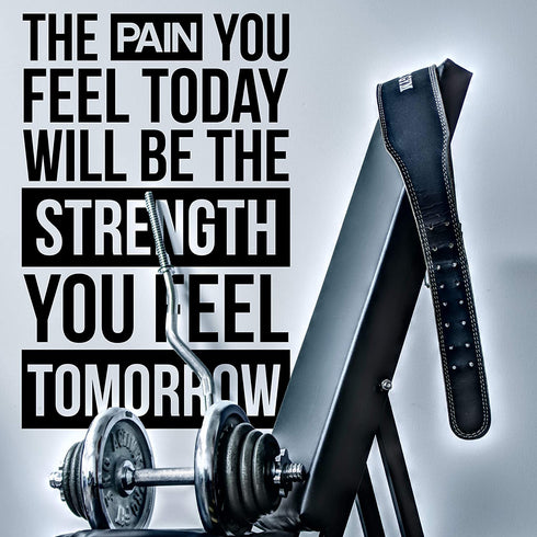 My Vinyl Story | The Pain You Feel Today Will Be The Strength You Feel Tomorrow | Motivational Large Gym Wall Decal Quote for Home Gym Workout Motivational Wall Art Fitness Decor Vinyl Removable Sticker