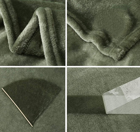 BEAUTEX Fleece Blanket Twin Size Super Soft Flannel Throw Blanket Lightweight Fuzzy Plush Blanket for Couch Sofa or Bed All Seasons (Olive Green, 60" x 80")