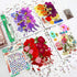 AINAZ 154 Pcs Natural Dried Pressed Flowers for Resin Molds with Butterfly Stickers, Colorful Stones, and Tweezer for DIY Resin Crafts, Jewelry & Candle Making Nails Art