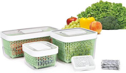 OXO Good Grips GreenSaver Mounted Crisper Drawer Insert with Suction Cups (2 Pack),White