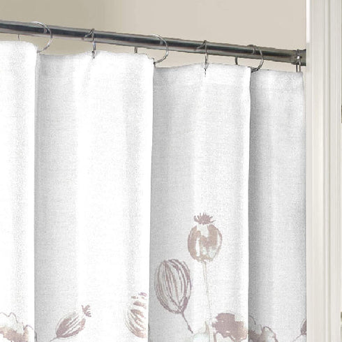MARBLE HILL Shower Curtains for Bathroom - Jasmeen 72" x 72" Machine Washable Bath Curtains, Neutral