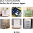 Teeo Felt Drawer Organizer Container Caddy Jewelry Tray Makeup Storage Organizers Home Office Desk Cosmetic Bins Dividers Box Compartment Nursery Bedroom Closet Organization, Pack of 7, Navy