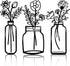 Hotop 3 Pieces Metal Vase Flowers Wall Art Flower in Vase Hanging Iron Wall Decoration Vase Flowers Interior Decor Natural Themed Metal Wall Art for Home Indoor and Outdoor Lovers