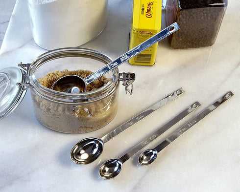 RSVP International Measuring Spoons, Long, Stainless Steel