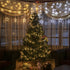 LED Christmas Tree Lights 300 LEDs 19.7ft Green Wire Fairy String Lights Waterproof Plug in Indoor Outdoor Decor for Holiday Party Wedding Birthday(Warm White)