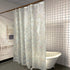 Waterproof Shower Curtain Lining?PEVA Translucent Leaf Plastic Shower Curtain?72 x 72 inches?with 3 Heavy Magnets?12 Stainless Metal Hooks?Shower Lining Suitable for Shower, Bathtub?LAIEBAI