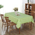 sancua Checkered Vinyl Rectangle Tablecloth, 60 x 102 Inch, 100% Waterproof Oil Proof Spill Proof PVC Table Cloth, Wipe Clean Table Cover for Dining Table, Buffet Parties, Apple Green and White