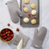 KitchenAid Asteroid Cotton Oven Mitts with Silicone Grip, Set of 2, Grey, 2 Count