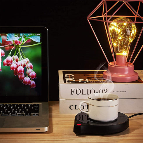 New Coffee Mug Warmer and Office Warmer, Electric Beverage Warmer with 5 Temperature Settings, Coffee Warmer for Cocoa Milk Milk, Auto On/Off Gravity-induction Mug Warmer for Office Desk Use