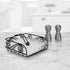Spectrum Diversified Scroll Deco Flat Holder with Weighted Arm, Traditional-Style Napkin Dispenser, Sturdy Steel Kitchen & Dining Room D©cor