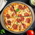 Glad Nonstick Large Pizza Pan for Oven | Round Baking Tray | Textured Cooking Sheet Crisper | Premium Bakeware Series for Home Kitchen, 14 Inch, Gold
