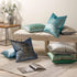 Phantoscope Pack of 2 Sparkling Velvet Decorative Throw Pillow Covers Soft Gold Glitter Square Cushion Cover Pillowcase for Couch Bed and Chair, Grey, 18 x 18 inches, 45 x 45 cm