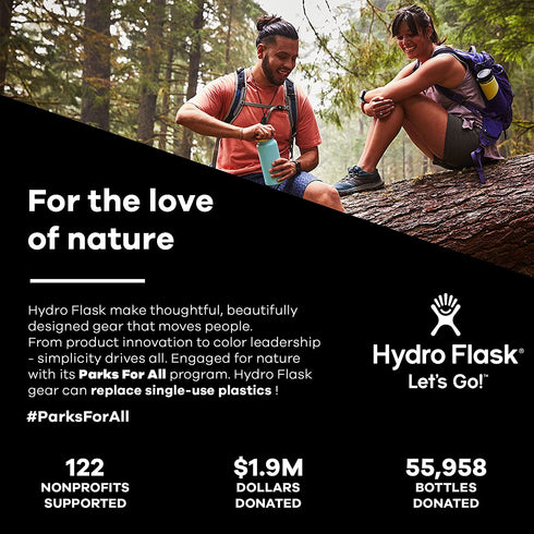 Hydro Flask Wide Mouth Flex Sip Lid Bottle - Stainless Steel Reusable Water Bottle - Vacuum Insulated, Dishwasher Safe, BPA-Free, Non-Toxic