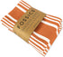 FOSSICS Designer Hand and Kitchen Dish Towels, One Half Dozen | Oversized 20 x 30 inches | Apricot Stripe