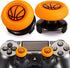 Playrealm FPS Thumbstick Extender & Printing Rubber Silicone Grip Cover 2 Sets for PS5 Dualsenese & PS4 Controller (Basketball)