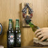 MyGift Wall Bottle Opener - Rustic Burnt Wood Western-Inspired Hanging Beer Bottle Cap Opener with Dual Old Wild West Six Shooter Revolvers Design