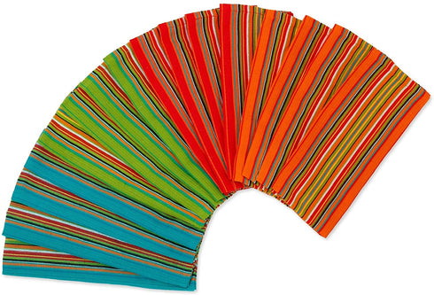Simpli-Magic 79335 Kitchen Dish Towels, 16x27 Inches, Salsa Stripe, 8 Pack, Multi