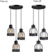 Licperron Pendant Light Fixtures 3-Light, Kitchen Light Fixtures, Edison Metal Caged Vintage Hanging Pendant Fixture for Kitchen Dining Room Bar Hotel, E26 Base