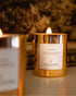 Lemongrass & Basil Scented Candles | Wood Wicked Candles | Lemongrass Candle | 6 oz 35 Hour Burn, Soy Candles Scented, Soy Candle, Basil Candle, Relaxing Aromatherapy Candles in Rose Gold Glass Jar