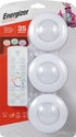 Energizer LED Puck Lights, 3 Pack, Color Changing, Remote Controlled, Battery Operated, Wireless, 35 Lumens, Dimmable, Perfect for Under Cabinet, Closet, Bedroom, and More, 39154