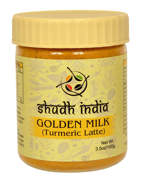 Shudh India Golden Milk Powder (Turmeric Latte) Turmeric 9 Superfood Blend - Non-GMO,Vegan