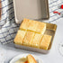 Bakestudio Square Cake Pan set of 2, Deep Baking Sheets for oven, Nonstick Baking Tray, Gold-Perfect for Brownies, Cakes, Casseroles-Durable Warp-Resistant (9.4 Inch)