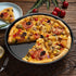 12 Inch Pizza Baking Pan 2 Pack, Middle Size Nonstick Pizza Crisper Apple Pie Pan Oven Baking Tray Platter Heavy Duty Thicken