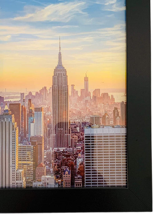 Frame Amo 6x9 Black Modern Picture Frame, 1 inch Border, Glass Front, for Wall or Table (1)