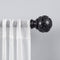 Exclusive Home Curtains ER1015-03 66120 Vine 1" Curtain Rod and Finial Set, 66"-120", Matte Black