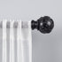 Exclusive Home Curtains ER1015-03 66120 Vine 1" Curtain Rod and Finial Set, 66"-120", Matte Black