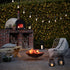 Lights4fun, Inc. 14ft Battery Operated 15 LED Hanging Bulb Indoor & Outdoor String Lights