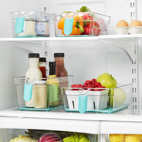 Amazon Basics Handled Fridge Storage Bins, X-Large (2-Pack)
