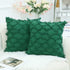 decorUhome Forest Green Decorative Pillow Covers 18 x 18 Inch Pack of 2 Boho Throw Pillow Covers for Sofa and Couch, 100% Cotton