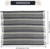 Soft Boho Throw Blankets - Warm and Cozy Home Decor Pure Cotton Woven Stripe Blanket with Fringe for Sofa and Couch, Everyday Use Navy Blue - 60 x 50 Inches
